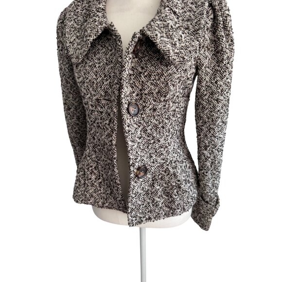 COCO & TASHI Brown Boucle Blazer Jacket Size Small - Picture 10 of 10